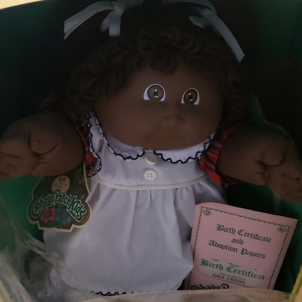 1985 Vintage Cabbage Patch Kids Doll with White Dress
